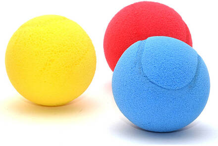 Soft foam ballen - set van 3x stuks - gekleurd - 6.5 cm - speelgoed - Tennisballen Multikleur