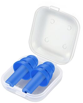 Soft Foam Oordoppen Geluidsisolatie Gehoorbescherming Oordopjes Anti-geluid Slapen Stekkers Voor Reizen Foam Soft Noise reductie Spiral blauw