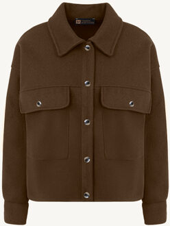 Soft Jacket Met Klepzakken Choco Bruin