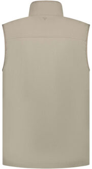 Soft padded bodywarmer with logo on sand Beige - M