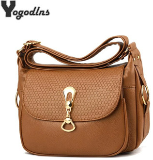 Soft PU Leather Shoulder Crossbody Bags Purse For Women Messenger Bag Lady Small Handbags Mother Half Moon Bags High Capacity