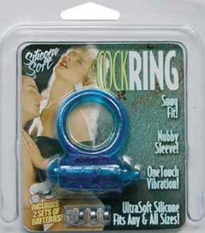 Soft Silicone Vibrerende Cockring blauw