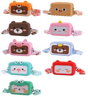 Soft Silicone Women's Bags Cute Cartoon New Style Card Holder Female Zipper Shoulder Bags Mini Flap Messenger Crossbody Bags