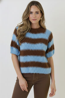 Soft Striped Sweater Choco Bruin
