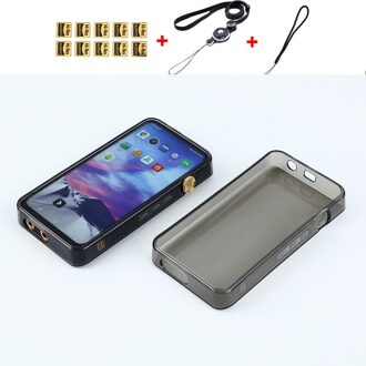 Soft Tpu Clear Beschermende Shell Skin Case Cover Voor Ibasso DX300 Muziekspeler doorzichtig zwart