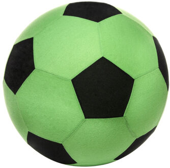 Softbal foam - voetbal print - groen - zacht - 50 cm - speelgoed ballen