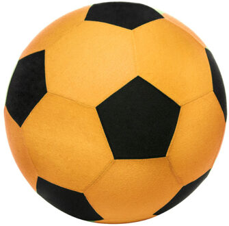 Softbal foam - voetbal print - oranje - zacht - 50 cm - speelgoed ballen