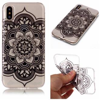 Softcase henna lotus hoes iPhone X / XS