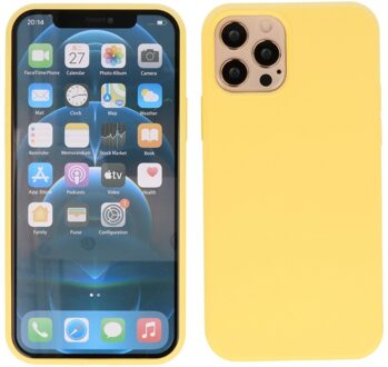 Softcase hoes -  iPhone 12  Pro Max  - Geel