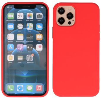 Softcase hoes -  iPhone 12  Pro Max  - Rood