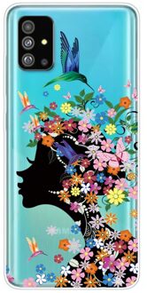 Softcase hoes - Samsung Galaxy S20 Plus - Meisje met bloemen