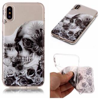 Softcase schedel hoes iPhone X / XS