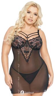 Softline Zwarte babydoll Aldona - Maat: XL