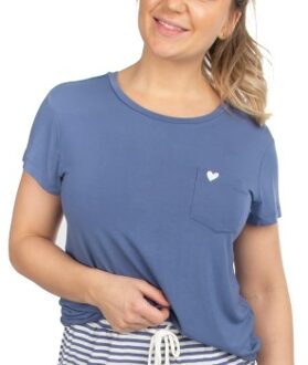 Softness Modal T-shirt Blauw,Bruin,Lila,Roze,Rood - X-Small,Small,Medium,X-Large