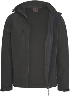 Softshell hood jacket black - maat Zwart