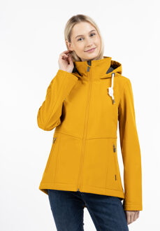 softshell jas Dames mosterd Mosterdgeel - L