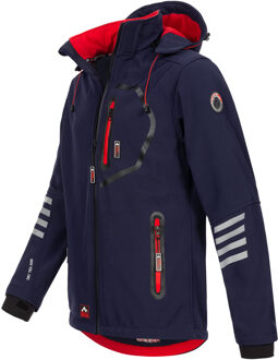Softshell Jas voor heren Overgangsjas - Marinerood Blauw - 4XL
