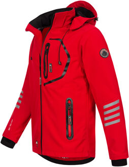 Softshell Jas voor heren Overgangsjas - Rood-Zwart