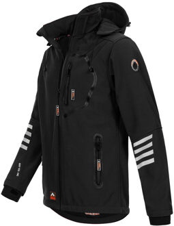 Softshell Jas voor heren Overgangsjas - Zwart-Oranje - M