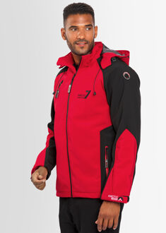 Softshell Jas voor Heren – Rood-Zwart - L