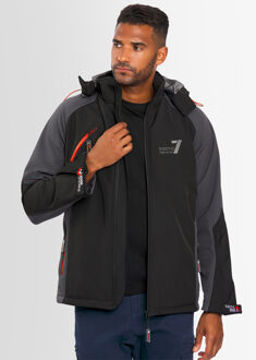 Softshell Jas voor Heren – Zwart-Donkergrijs - L