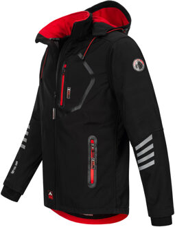 Softshell Jas voor Heren – Zwart-Rood - 4XL