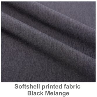 Softshell Waterafstotend Tpu Bonding Gedrukt Jas Stof Leaf Print Stof Sneeuw Jas Stof Trekking Jas Stof Diy 10cm customized / zwart