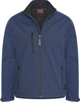 Softshell zip jacket navy Blauw - L