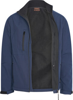 Softshell zip jacket navy Blauw - L