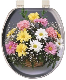 Softy Klassieke Patroon Soft Toilet Seat Cover Wit