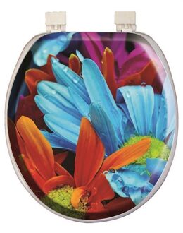 Softy Klassieke Patroon Soft Toilet Seat Cover Wit