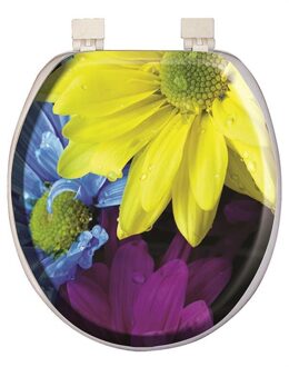 Softy Klassieke Patroon Soft Toilet Seat Cover Wit