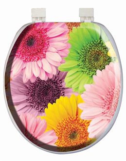 Softy Klassieke Patroon Soft Toilet Seat Cover Wit