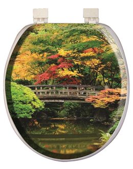 Softy Klassieke Patroon Soft Toilet Seat Cover Wit