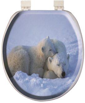 Softy Klassieke Patroon Soft Toilet Seat Cover Wit