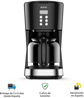 Sogo Infuus Koffiezetapparaat, 12 Kopjes, , Modern, Krachtige, Draagbare, Snelle, 1.5L, jug, Filter, Lcd, Borg, Timer, Koffiezetapparaat, Koffie Machines