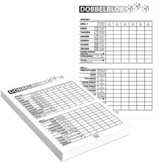 Soho?Scoreblok voor Yahtzee spel - 10x - blok 100 vellen - dobbelspel - dobbelblok