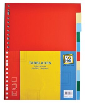 Soho tabbladen 23-rings A4 PP 10 stuks Multikleur