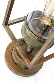 Sokkellamp Cubic³ 3369 messing antiek/helder antiek-messing, helder