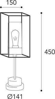 Sokkellamp Cubic³ 3369 messing antiek/opaal antiek messing, opaal