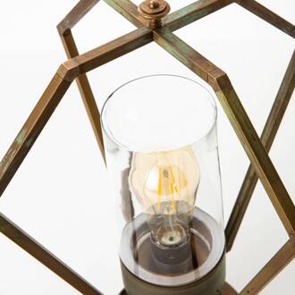 Sokkellamp Gemstone 3455, antiek messing/helder antiek-messing, transparant