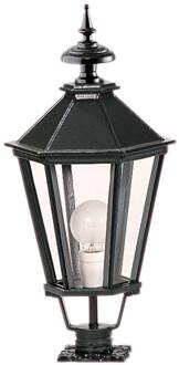 Sokkellamp K7b, zwart transparant