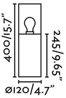 Sokkellamp Kila, donkergrijs/oranje, aluminium/glas, hoogte 40 cm donkergrijs, amber