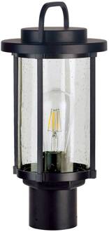 Sokkellamp Kimolos, hoogte 33,8 cm zwart, helder