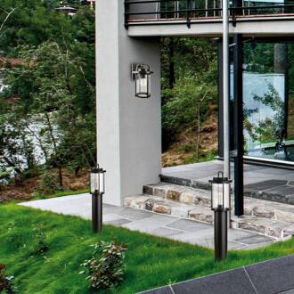 Sokkellamp Kimolos, hoogte 60 cm zwart, helder