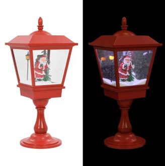 Sokkellamp met kerstman LED 64 cm Rood