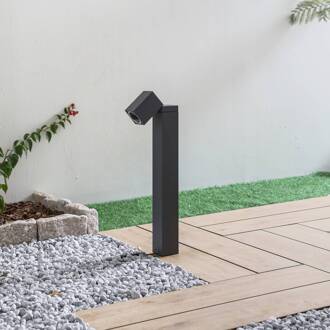 sokkellamp Othil, 50 cm hoog, antraciet, metaal