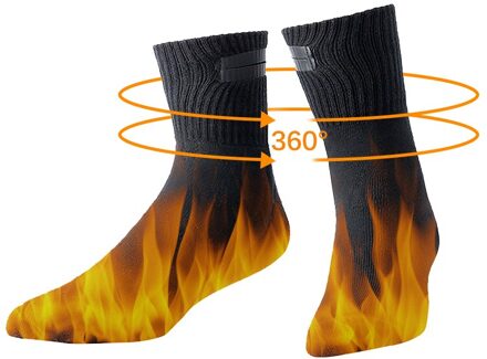 Sokken Verwarming Sok Drie Modi Elastische Comfortabele Waterbestendig Elektrische Warme Sok Set Winter Warme Outdoor Sokken Thermische zwart midden- Tube