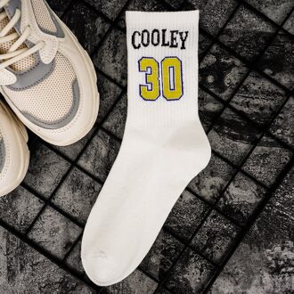 Sokken Vrouwen College Stijl Mid Buis Katoen Zwart Wit Hip-Hop Sport Sok Brief Print Grappige Sokken Casual harajuku 30