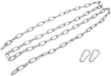 Sol kettingophanging karabijnhaken 500cm zilver